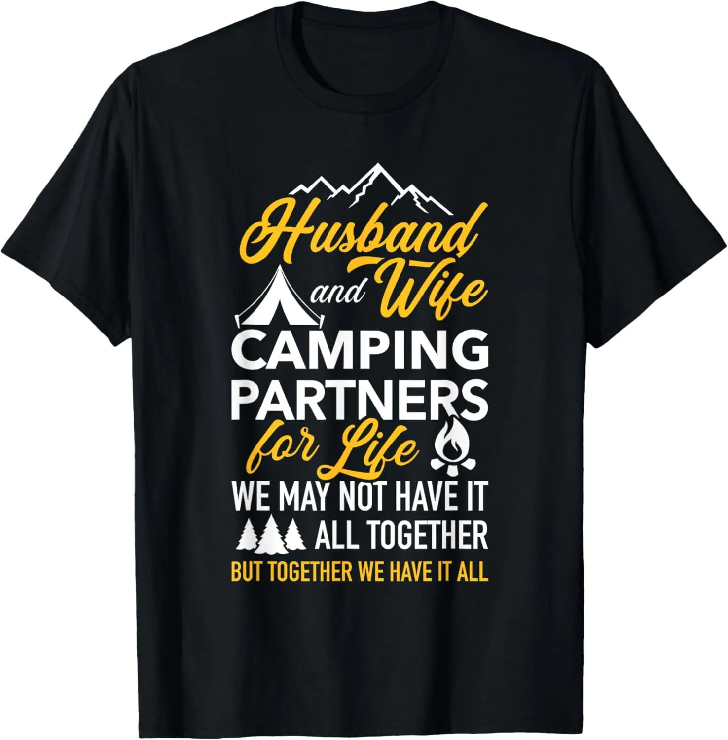 Husband and wife camping partners for life T-Shirt