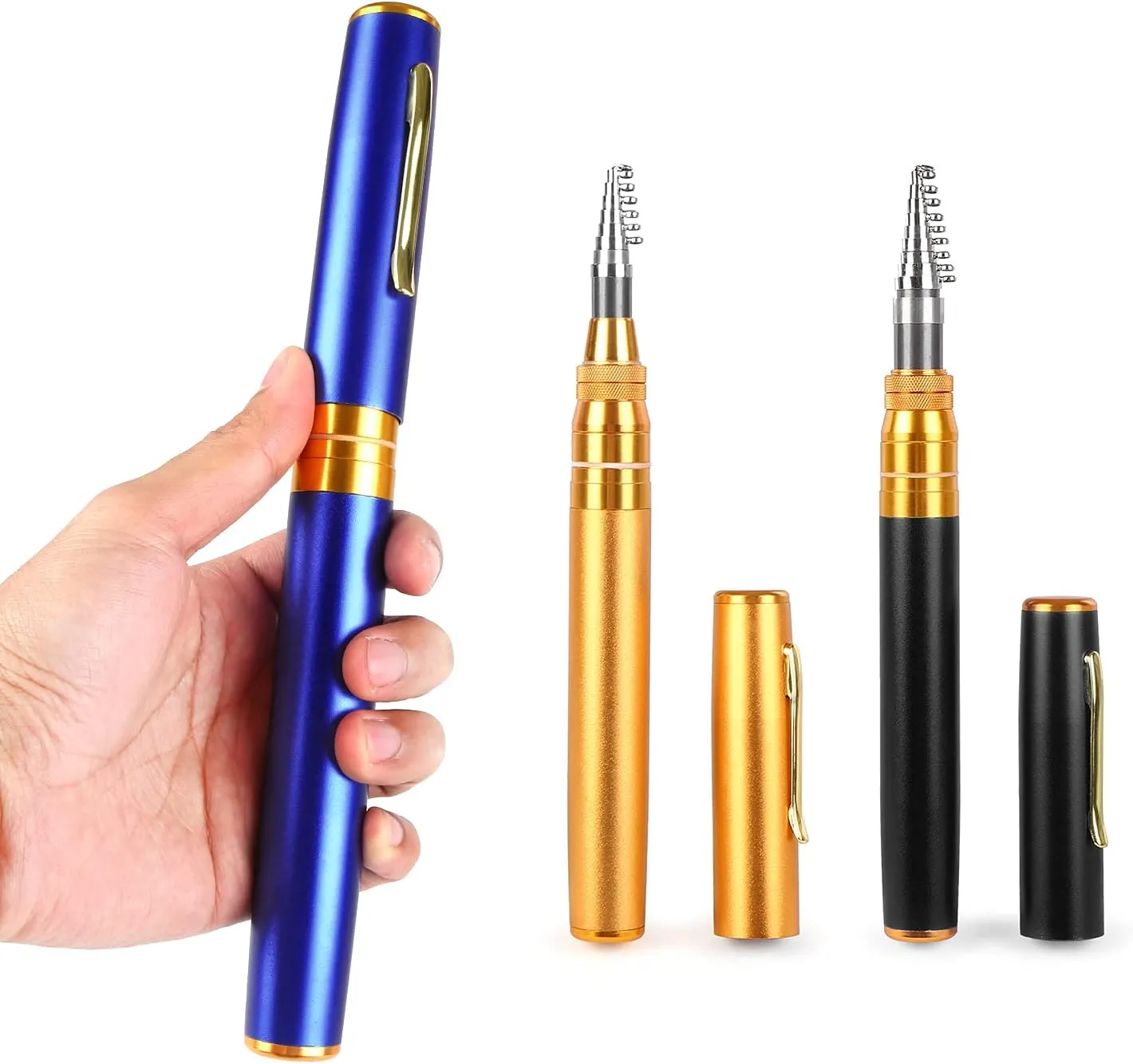 HXBER Telescopic Pocket Pen Fishing Rod Mini Fishing Pole Fishing Accessories
