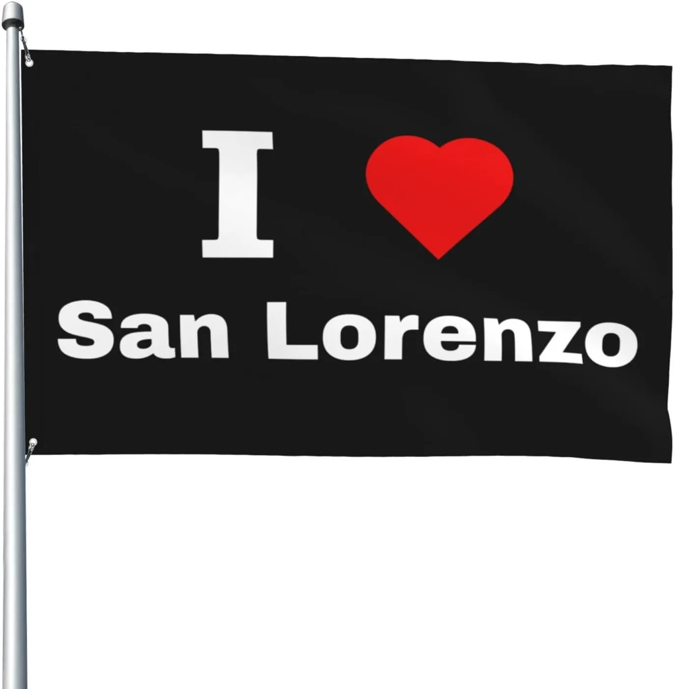 I Love San Lorenzo Flag 4x6 Ft Heavy Duty Banner Durable Yard Outdoor Flags Decoration For All Seasons