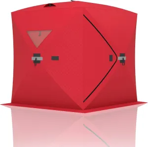 Ice Fishing Tent, Thickening Warmth Retaining Design Pop-Up Portable Hub-Style Ice Fishing Shelter