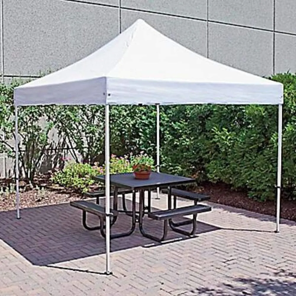 Impact 10' x 10' Pop Up Canopy Tent, Commercial Grade Aluminum Frame and 500D Fabric, Includes Roller Bag, White
