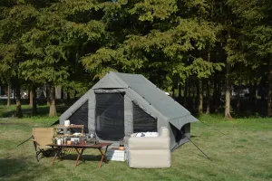 Inflatable Family Tent, 4-6 Person, Waterproof Windproof 4-Season Oxford Cabin Tent, Quick Setup, Ideal for Camping, Hiking, and Outdoor Activities