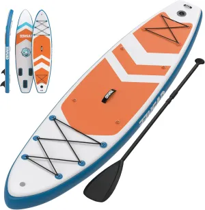 Inflatable Paddle Board for Adults, 11ft/10.6ft Stand Up Paddle Board with Premium Accessories, Non-Slip EVA Deck, Ultra-Light Carry Bag Pump, SUP for Youth & Adults of All Skill Levels