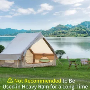Inflatable Tents for Camping, Glamping Tents for 4-6 Person, Easy Setup 4 Season Waterproof Outdoor Tent, Waterproof Luxury Tent with 12 Mesh Window