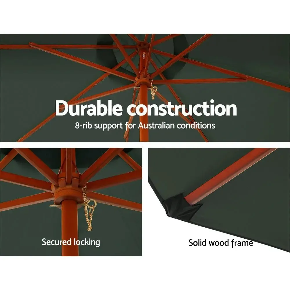 Instahut 3m Outdoor Umbrella Pole Umbrellas Beach Garden Sun Stand