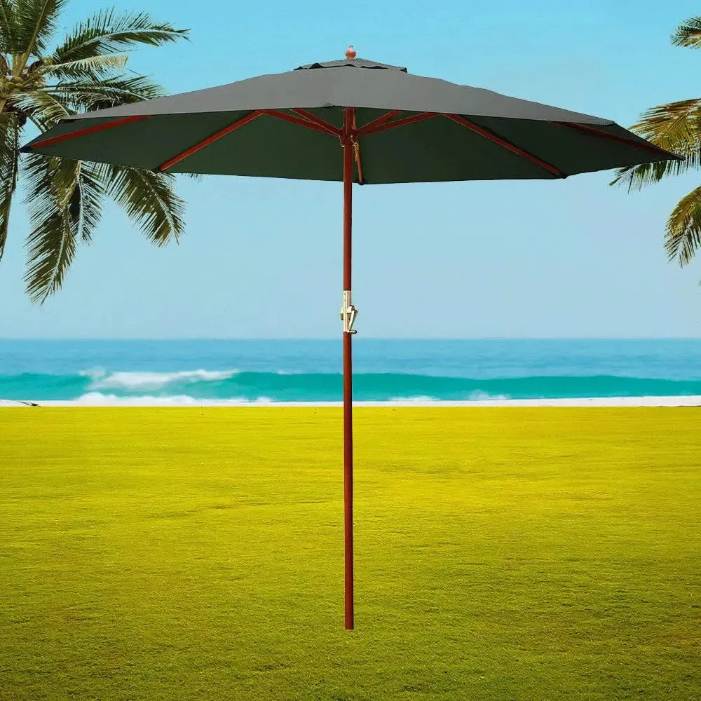 Instahut 3m Outdoor Umbrella Pole Umbrellas Beach Garden Sun Stand