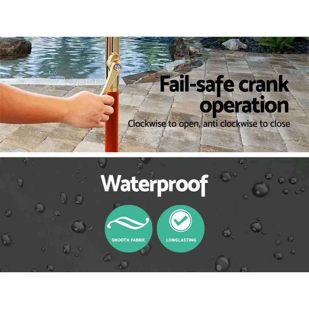 Instahut 3m Outdoor Umbrella Pole Umbrellas Beach Garden Sun Stand