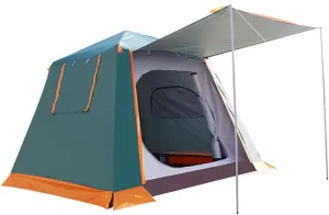 Instant Automatic Pop Up Camping Tent Easy Set Up Family Tent Perfect for Beach Outdoor Traveling Hiking Camping Hunting Fishing (Brown 240X240X190CM)