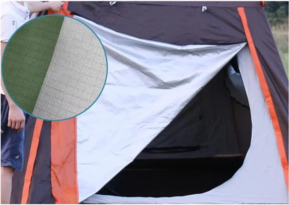 Instant Automatic Pop Up Camping Tent Easy Set Up Family Tent Perfect for Beach Outdoor Traveling Hiking Camping Hunting Fishing (Brown 240X240X190CM)