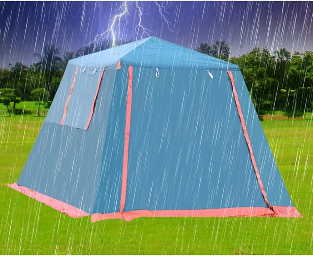 Instant Automatic Pop Up Camping Tent Easy Set Up Family Tent Perfect for Beach Outdoor Traveling Hiking Camping Hunting Fishing (Brown 240X240X190CM)