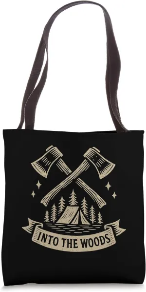 Into the Woods Woodcut Tote Bag