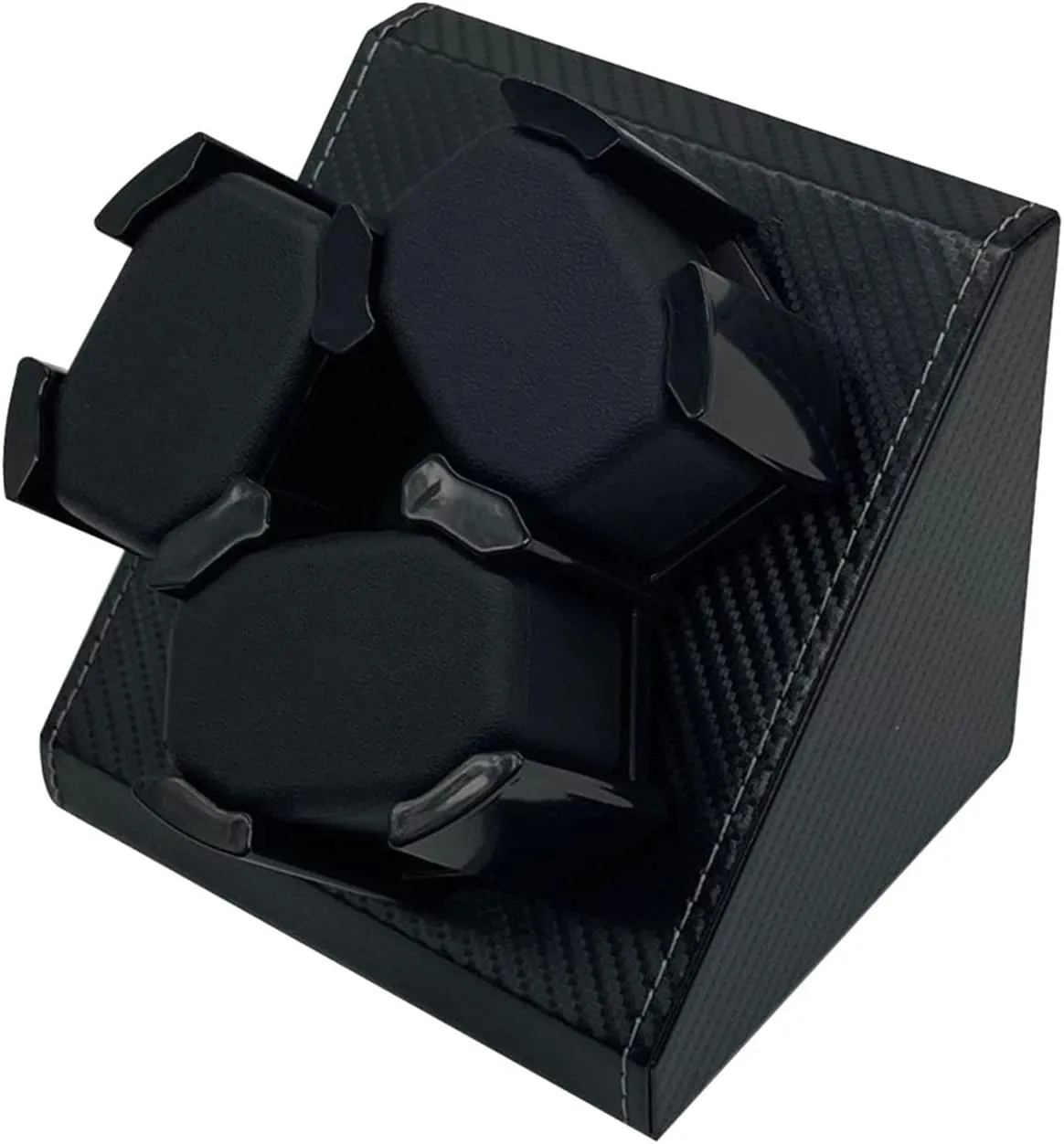 jojomis 3 Watch Winder for Automatic Watch PU Leather Organizer 2 Rotation Mode Desktop Mechanical Watches Storage Box