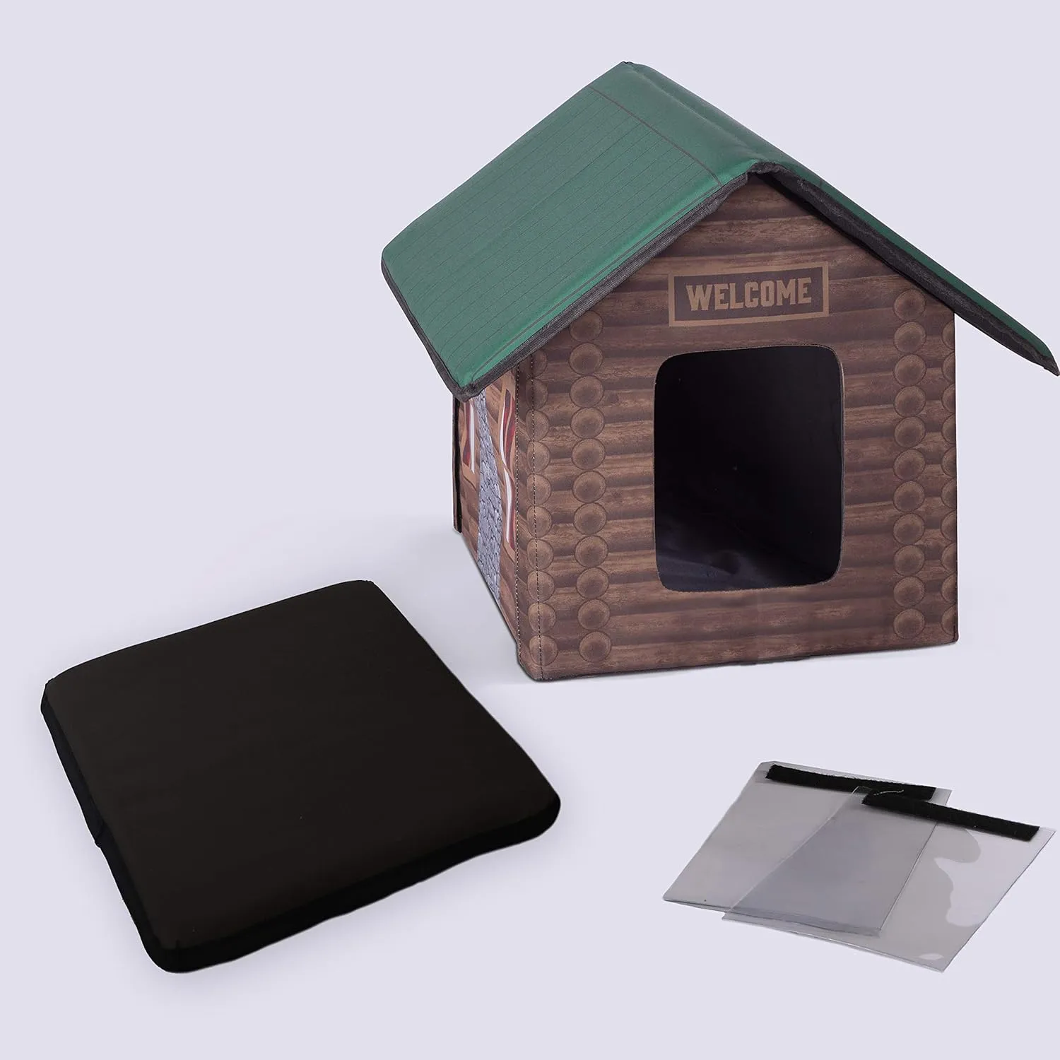 K&H Pet Products Outdoor Kitty House Cat Shelter (Unheated) Log Cabin Design 19 X 22 X 17 Inches