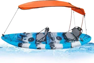 Kayak Umbrella Sun Protection Kayak Shade Rain-proof 49in Boat Shades Canopy with Elastic Band Outdoor Boat Umbrella for 1-2 People
