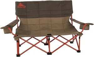 Kelty Low Loveseat Double 2 Person Camping Chair, Two Person Foldable Seat for Festivals, Concerts, Tailgates, Beach Days, Low Seat Height