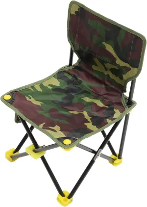 KESYOO Outdoor Fishing Chair Garden Collapsible Camping Chair High Backrest Light Compact Collapsible Chairs Outdoor Carp Fishing Chairs Portable Sit Folded Adults Oxford Cloth Camouflage