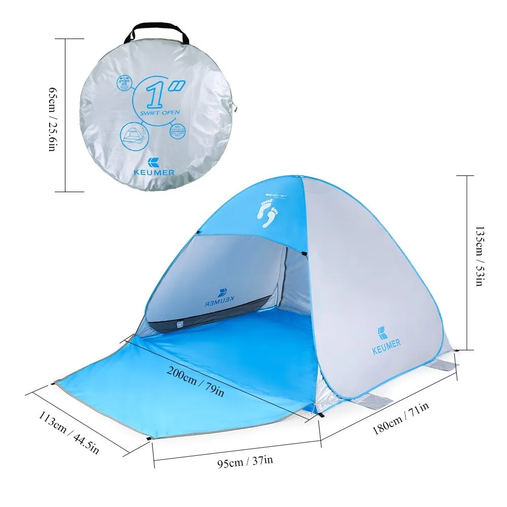 KEUMER (71 37)*79 *53IN Outdoor Sun Shelter Beach Tent