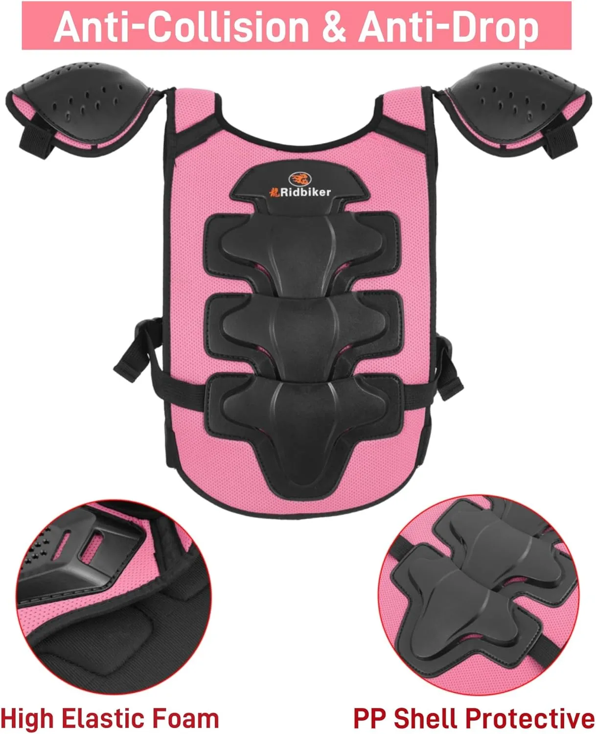 Kids Dirt Bike Gear Armor Vest Suit, Motorcycle Chest Protector with Knee Elbow Pads, Youth Riding Protective Gear for Motocross Cycling Skating Ski Off-Road