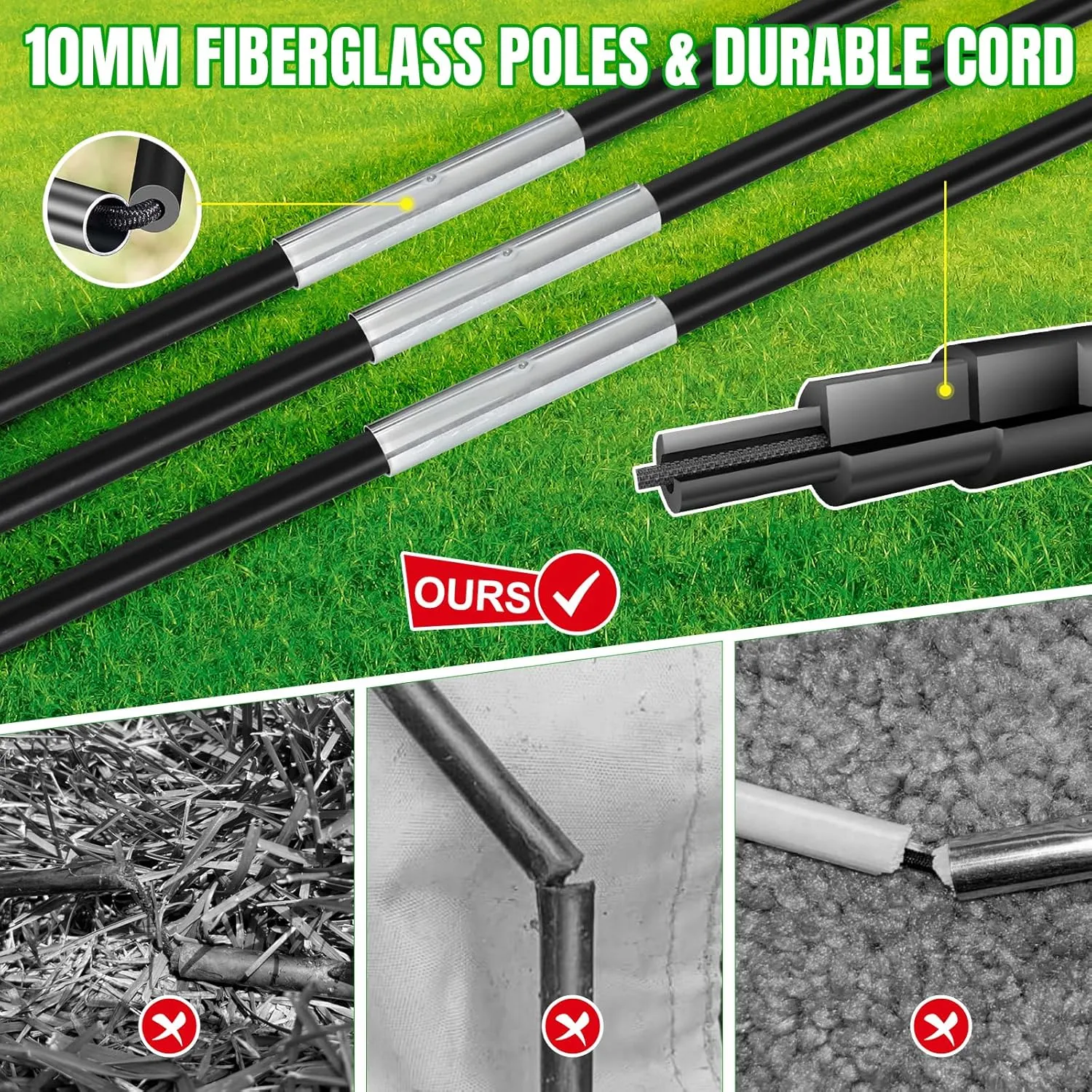 Kids Soccer Goals for Backyard Set, Portable Toddler Soccer Goal 2 of 6x4 ft, 4x3 ft, 7x5 ft, Soccer Training Equipment, Pop Up Soccer Net Kit with Size 4 Soccer Ball, Outdoor Sports Play, Youth Game