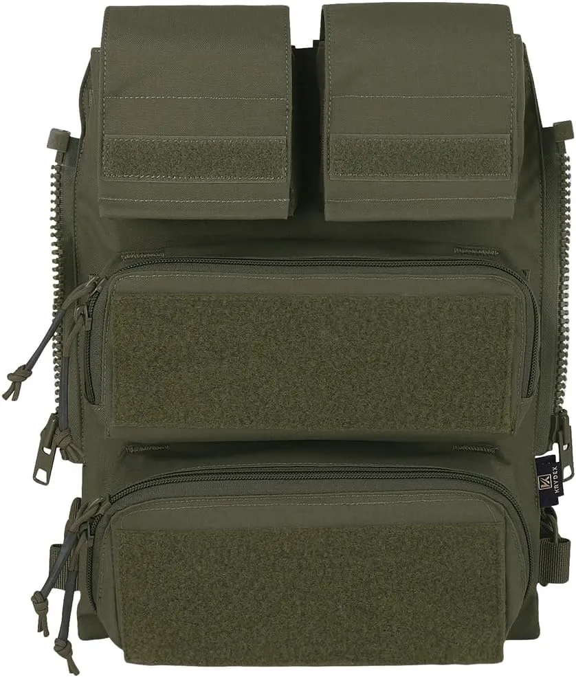 KRYDEX Tactical Modular Zip On Backpack for Vest JPC2.0 CPC AVS Zipper Molle Back Panel (RG)