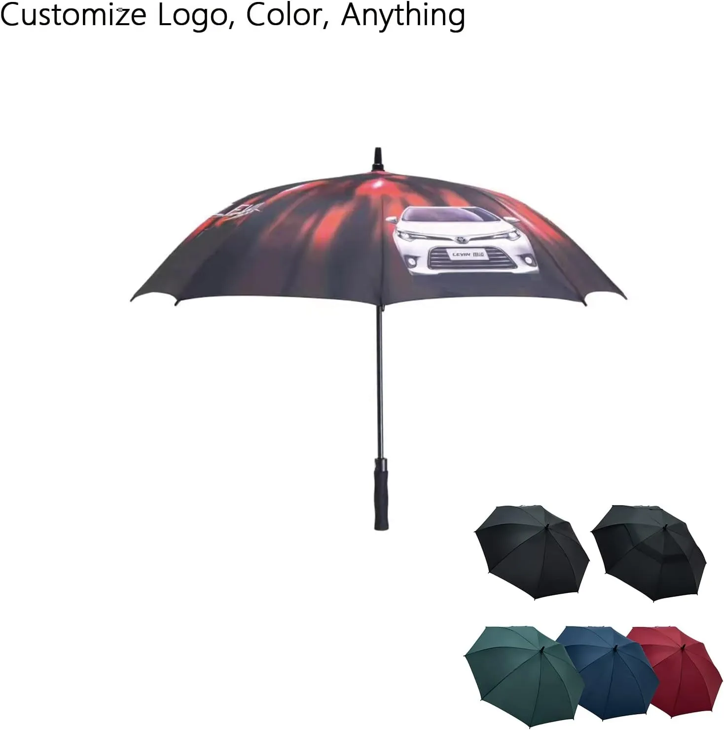 Large Golf Umbrella Windproof 48/54 Inch Windproof Automatic Open Automatic Open Vented Oversized Umbrella for Rain and Wind for Men and Women