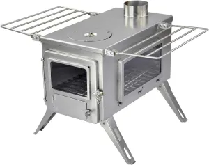 Large Tent Stove | Portable Wood Burning Stove , Shelters, and Camping  1500 Cubic Inch Firebox