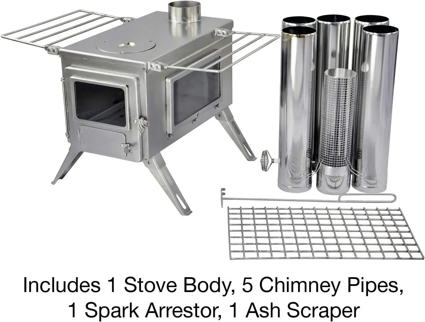Large Tent Stove | Portable Wood Burning Stove , Shelters, and Camping  1500 Cubic Inch Firebox