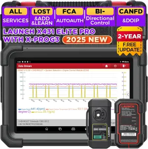 LAUNCH Elite Professional Diagnostic Scanner, 2025 Bi-Directional Control All System Scan Tool with CANFD & DOIP, 39  Reset, Active Test ，FCA SGW Automotive Tool, 2 Yrs Update