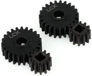 LCX Racing 1/10th RC Crawler Car Hardened Steel Portal Drive Gear Set 32P 23T/12T for Axial SCX10 III AXI03007 Capra UTB10，Upgrades Parts Accessories
