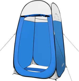 Leader Accessories Pop Up Shower Tent Dressing Changing Tent Pod Toilet Tent 4' x 4' x 78"(H) Big Size (Blue)