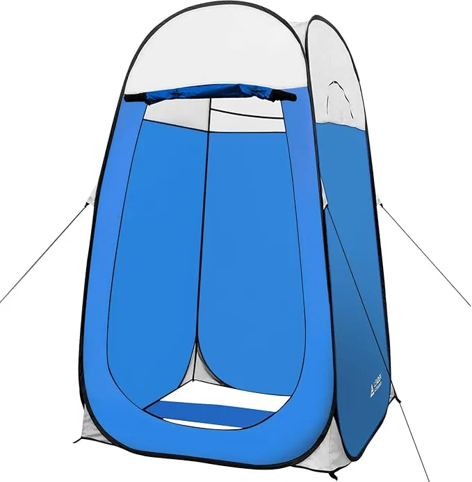 Leader Accessories Pop Up Shower Tent Dressing Changing Tent Pod Toilet Tent 4' x 4' x 78"(H) Big Size (Blue)