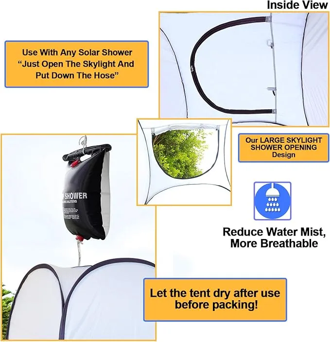 Leader Accessories Pop Up Shower Tent Dressing Changing Tent Pod Toilet Tent 4' x 4' x 78"(H) Big Size (Blue)