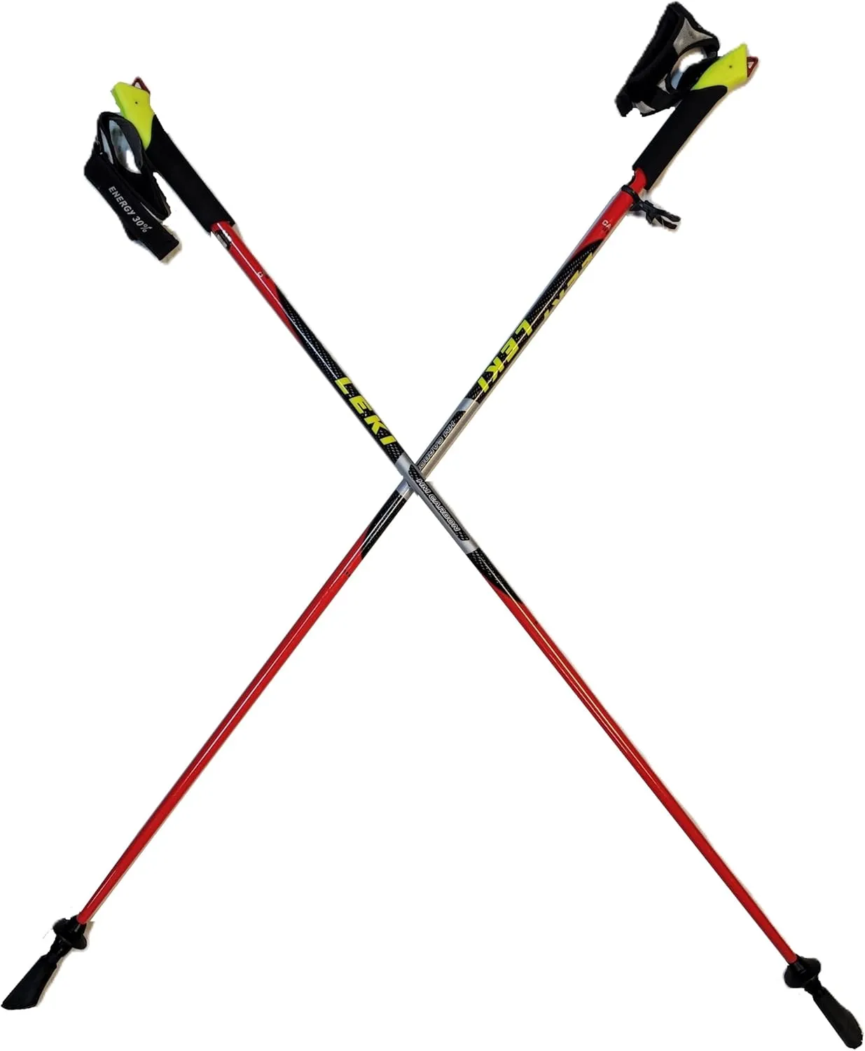 LEKI Nordic Walking Speed Pacer (T2) HM Carbon 120cm Red