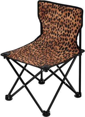 Leopard Print Ultralight Camping Chair Portable Compact Folding Beach Chair with Carry Bag for Outdoor Activities, Picnics, and Hiking