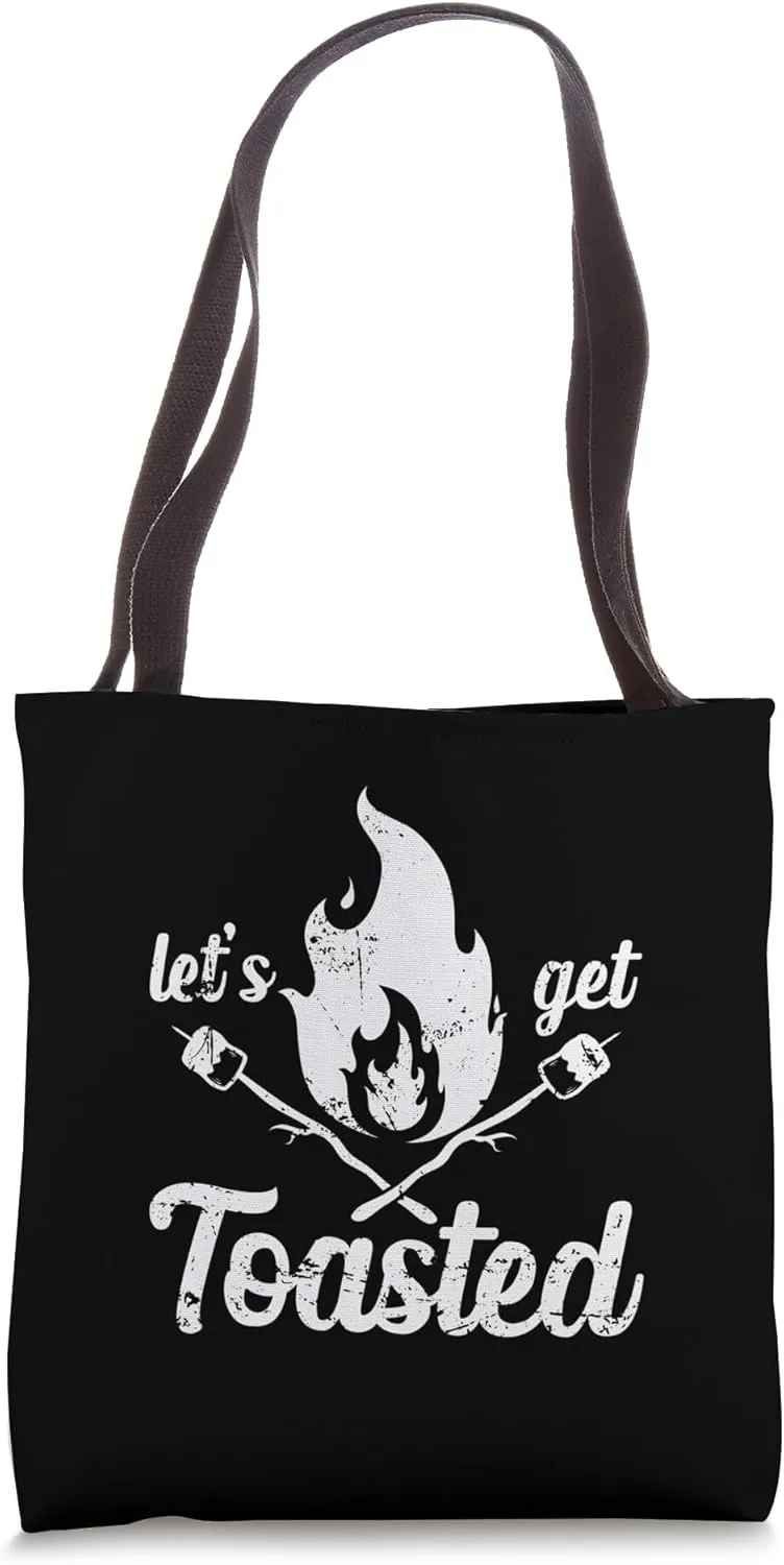 Let's Get Toasted Camping Under Stars Tote Bag