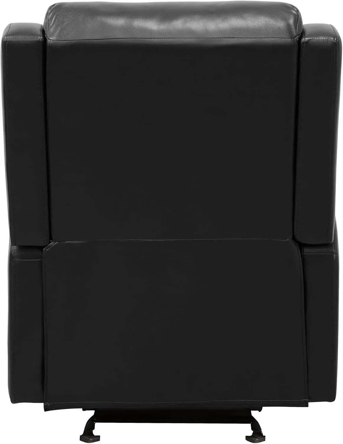 Lexicon Manual Glider Recliner Chair, Reclining Sofa Chair, Home Theater Seating, Manual Glider Recliner for Living Room/Office/Apartment, Easy Assembly, Black Faux Leather