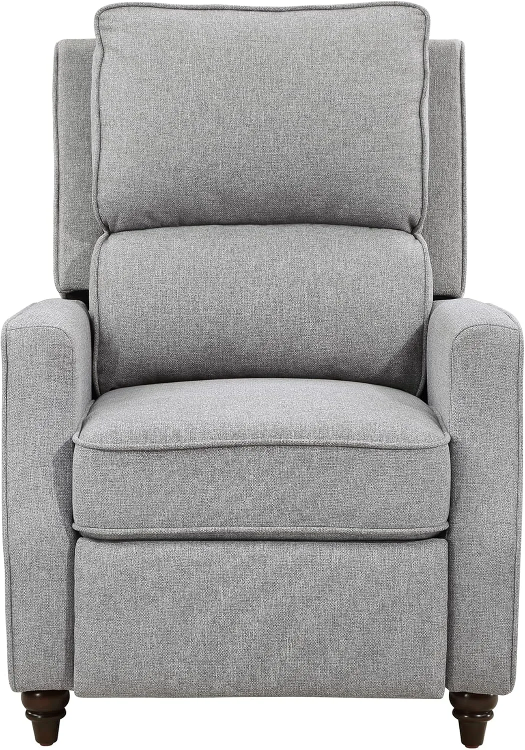 Lexicon Push Back Recliner Chair Living Room, Reclining Sofa Chair, Modern Recliner Sofa Chair, Fabric Recliner Arm Chair for Living Room/Office/Apartment, Gray