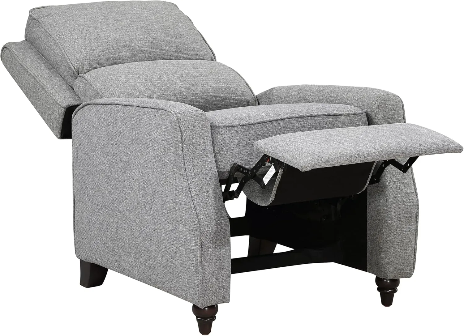 Lexicon Push Back Recliner Chair Living Room, Reclining Sofa Chair, Modern Recliner Sofa Chair, Fabric Recliner Arm Chair for Living Room/Office/Apartment, Gray