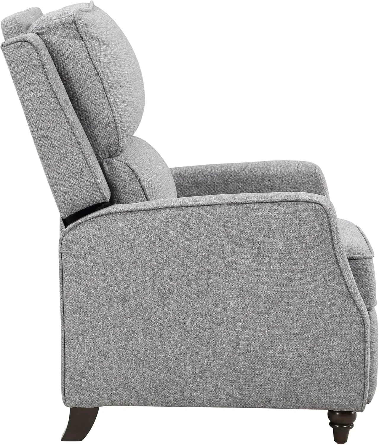 Lexicon Push Back Recliner Chair Living Room, Reclining Sofa Chair, Modern Recliner Sofa Chair, Fabric Recliner Arm Chair for Living Room/Office/Apartment, Gray