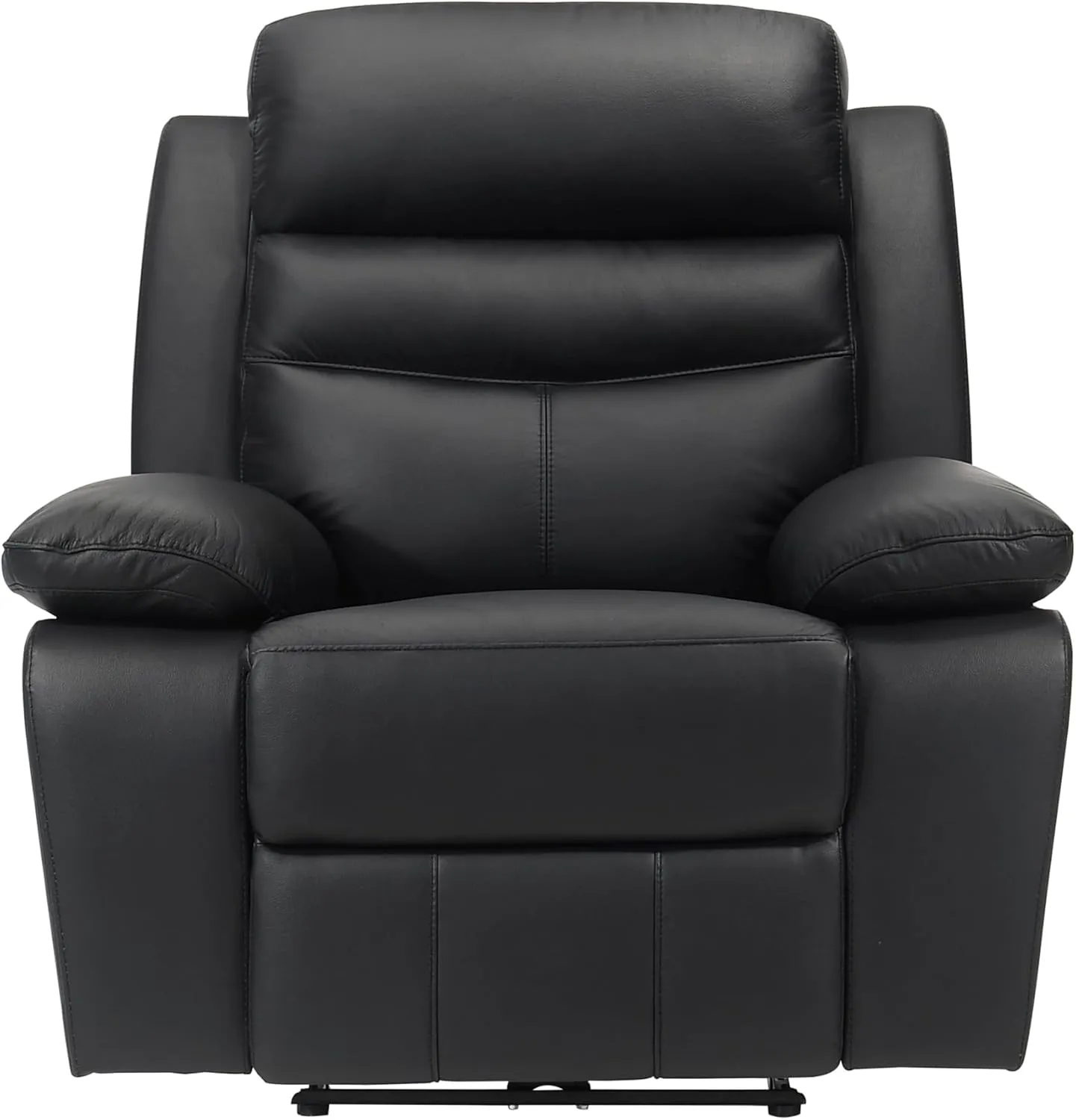Lexicon Recliner Chair Living Room Leather Reclining Sofa Chair, Home Theater Seating, Wall Hugger Recliner, Power Recliner Sofa Chair for Living Room/Office/Apartment, Black