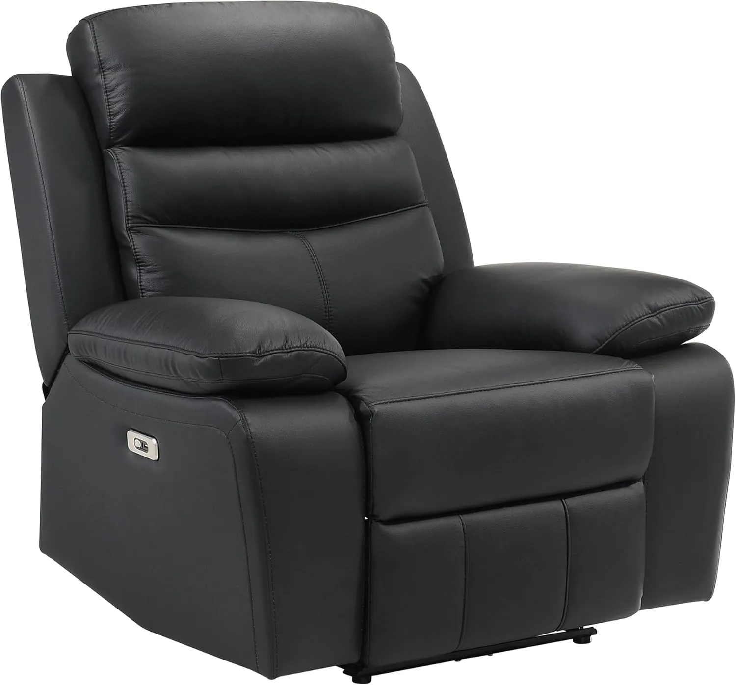 Lexicon Recliner Chair Living Room Leather Reclining Sofa Chair, Home Theater Seating, Wall Hugger Recliner, Power Recliner Sofa Chair for Living Room/Office/Apartment, Black