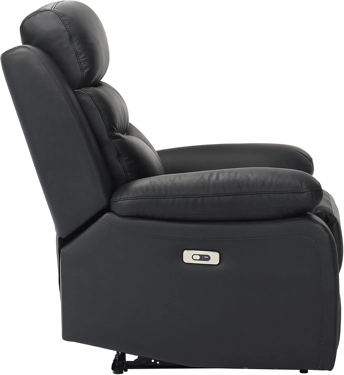 Lexicon Recliner Chair Living Room Leather Reclining Sofa Chair, Home Theater Seating, Wall Hugger Recliner, Power Recliner Sofa Chair for Living Room/Office/Apartment, Black