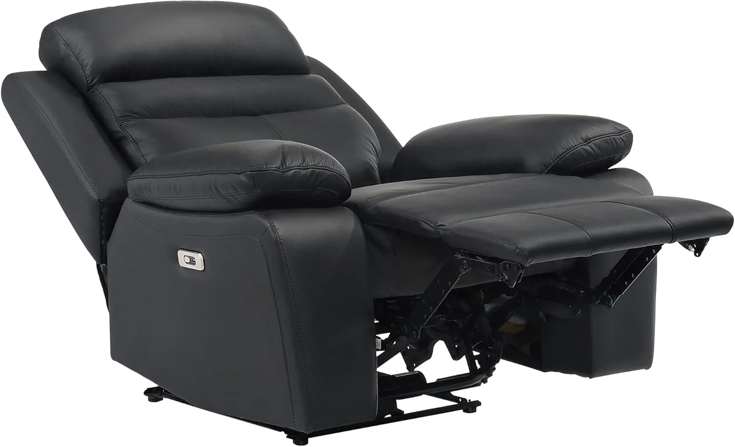 Lexicon Recliner Chair Living Room Leather Reclining Sofa Chair, Home Theater Seating, Wall Hugger Recliner, Power Recliner Sofa Chair for Living Room/Office/Apartment, Black