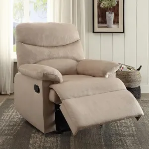 Light Brown Recliner for Ultimate Comfort and Relaxation, Memory Foam Seating and Pillow Top Arms, Unwinding After a Long Day