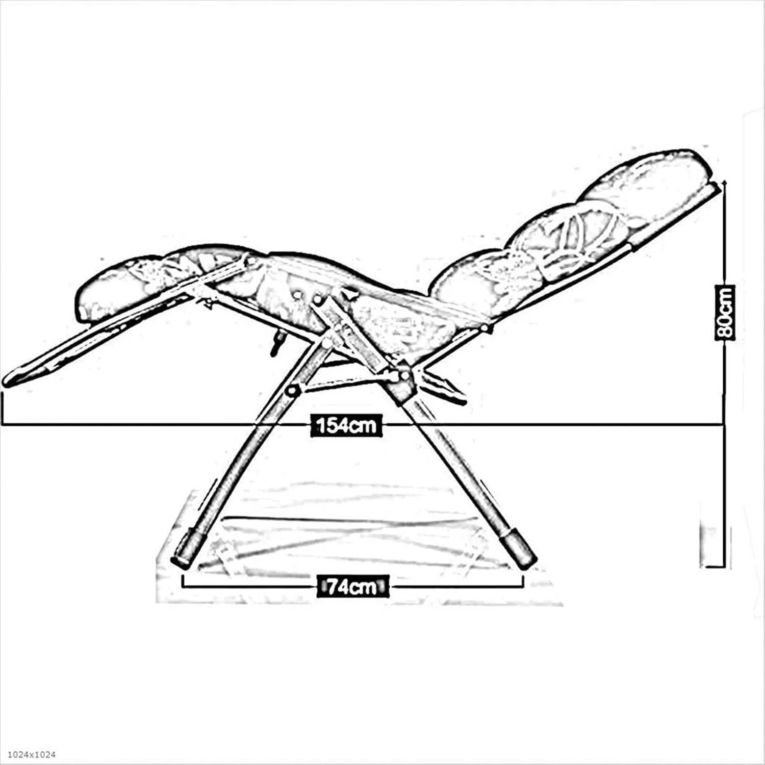 Lightweig-Ht Camping Chairs Loungers Folding Chair rs,Folding Deck Chairs,Beach Chairs,Portable Home Lounge Chairs,Ideal for Outdoor Terraces,Detachable Cotton Pad/a