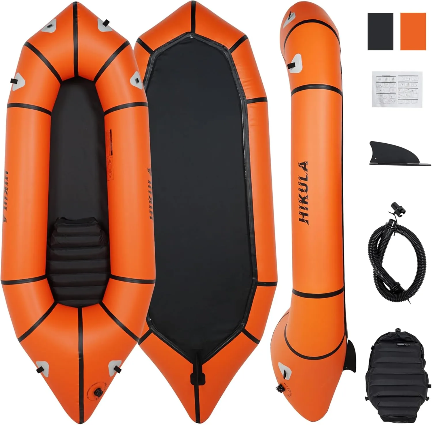 Lightweight Packraft TPU - Inflatable Kayak for Adults & Kids, Durable, Compact, Rapid Inflate, for Flat Water Rafting, Bicycle Drifting, Litewater Dinghy