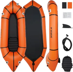 Lightweight Packraft TPU - Inflatable Kayak for Adults & Kids, Durable, Compact, Rapid Inflate, for Flat Water Rafting, Bicycle Drifting, Litewater Dinghy