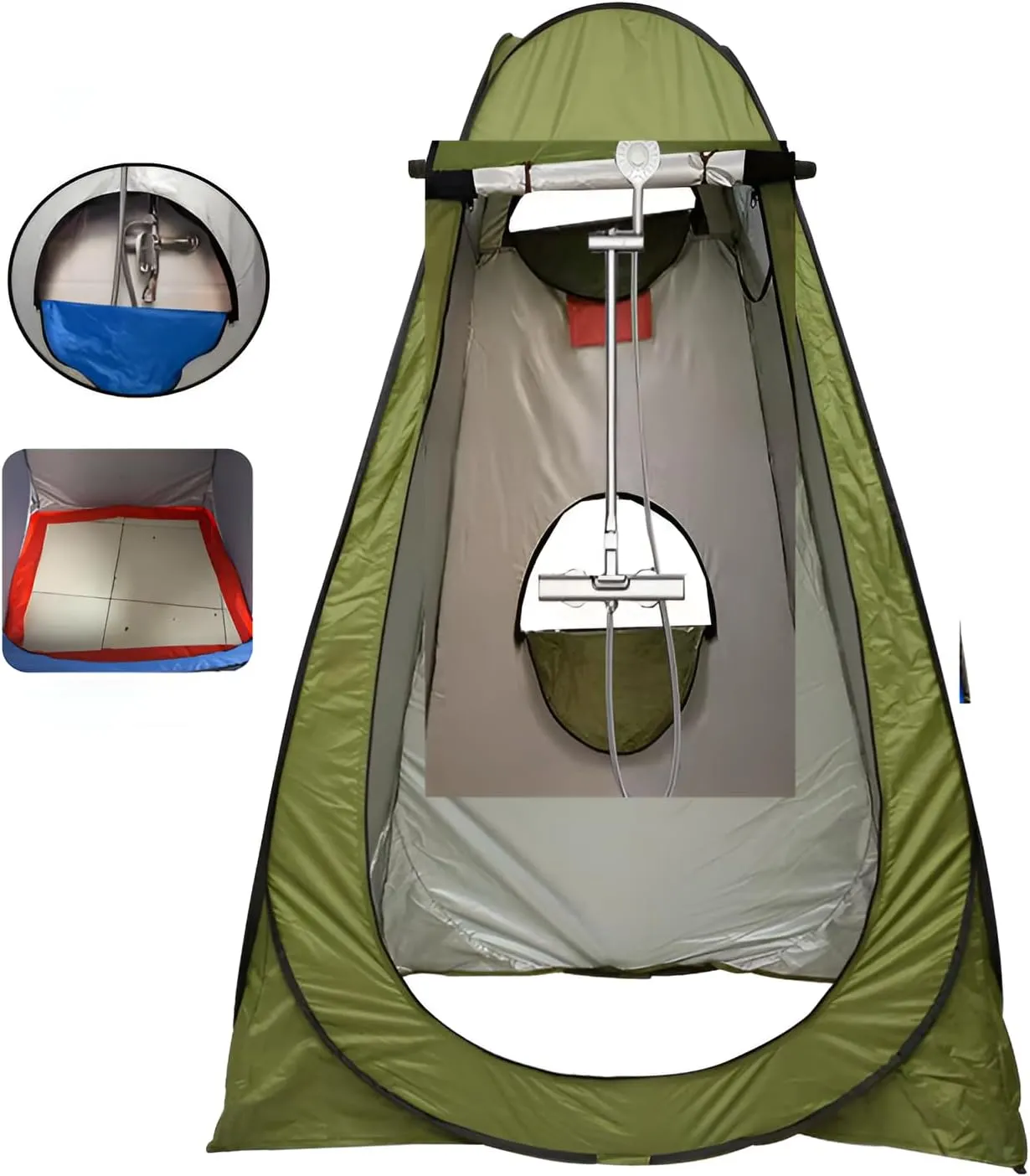 [lilaBelle]【-Season Privacy Shelter】 Thickened Portable Outdoor Tent with Iron Frame & Windproof Design, Instant Pop-Up Changing Room for Camping Beach Hiking, Includes 4 Stakes & Storage Bag
