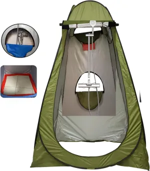 [lilaBelle]【-Season Privacy Shelter】 Thickened Portable Outdoor Tent with Iron Frame & Windproof Design, Instant Pop-Up Changing Room for Camping Beach Hiking, Includes 4 Stakes & Storage Bag