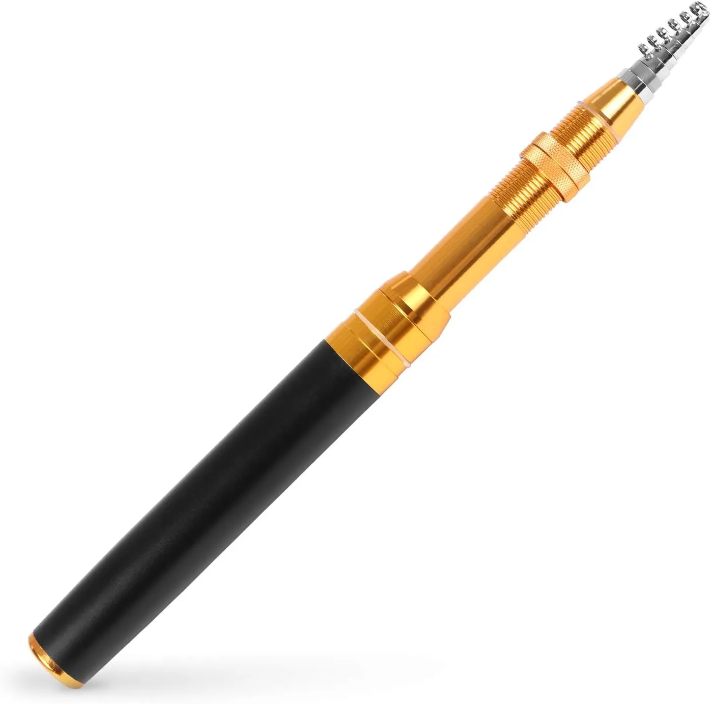 Lixada Pen Fishing Rod Collapsible Portable, Premium Mini Pocket Fishing Pole Ultralight Telescopic Fishing Rod 70.9in/82.7in (1.8M / 2.1M)